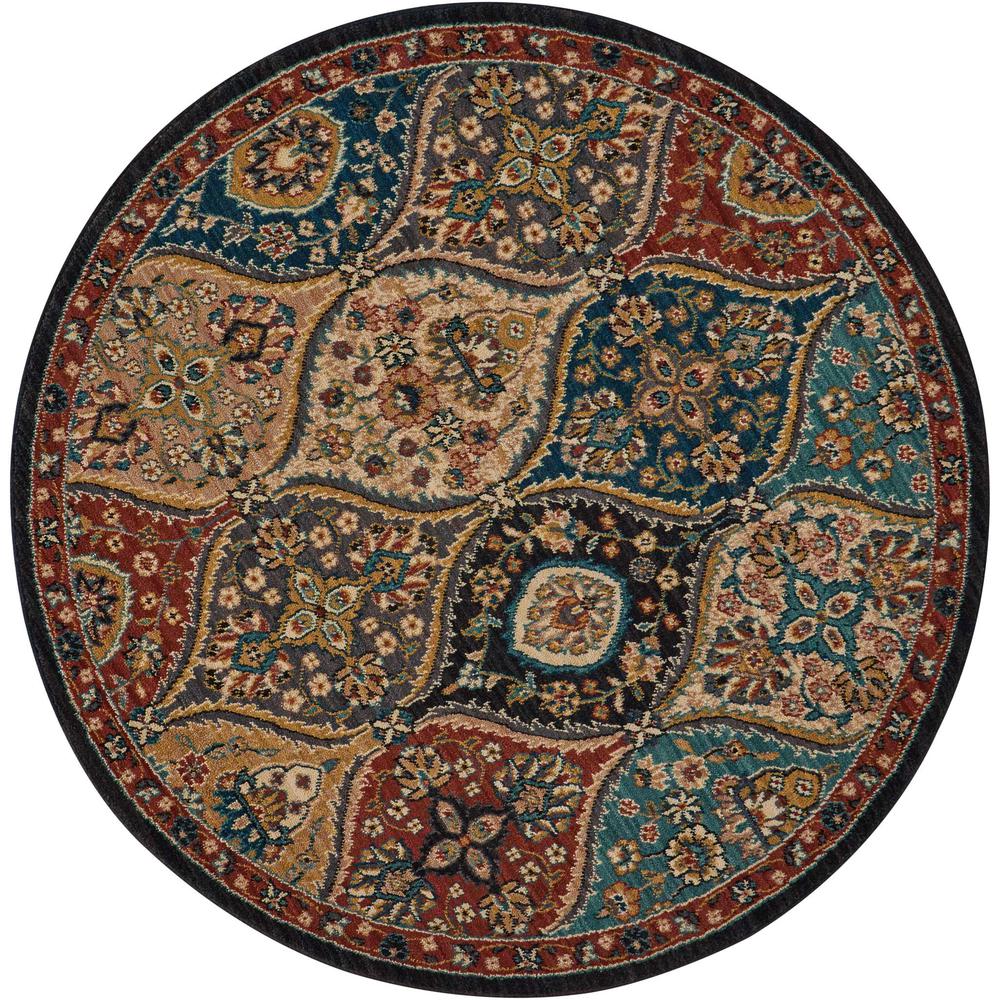 Nourison 2020 Area Rug, Multicolor, 5' x ROUND. Picture 1