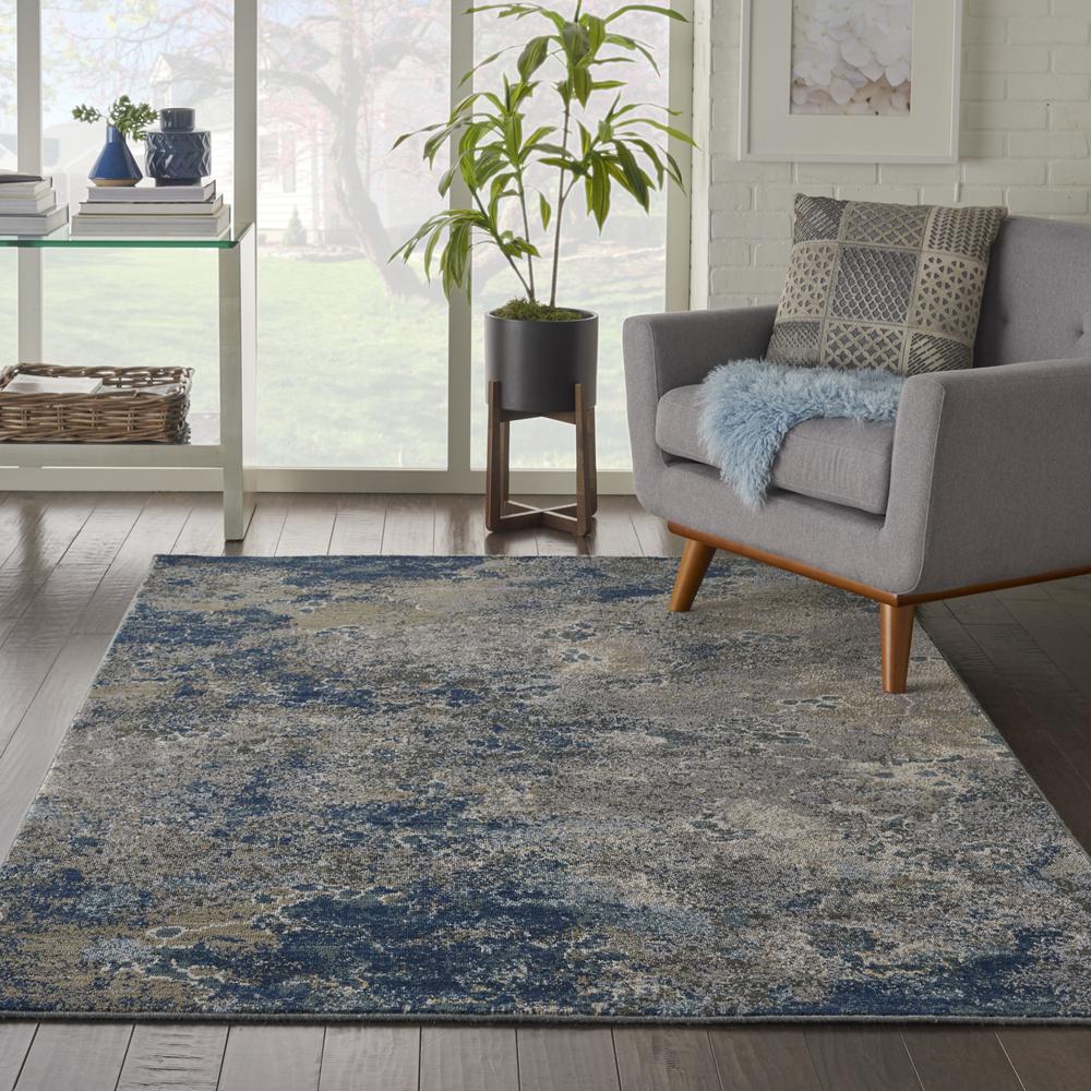 Nourison Artworks Area Rug, Blue/Grey, 5'6" x 8', ATW02. Picture 2