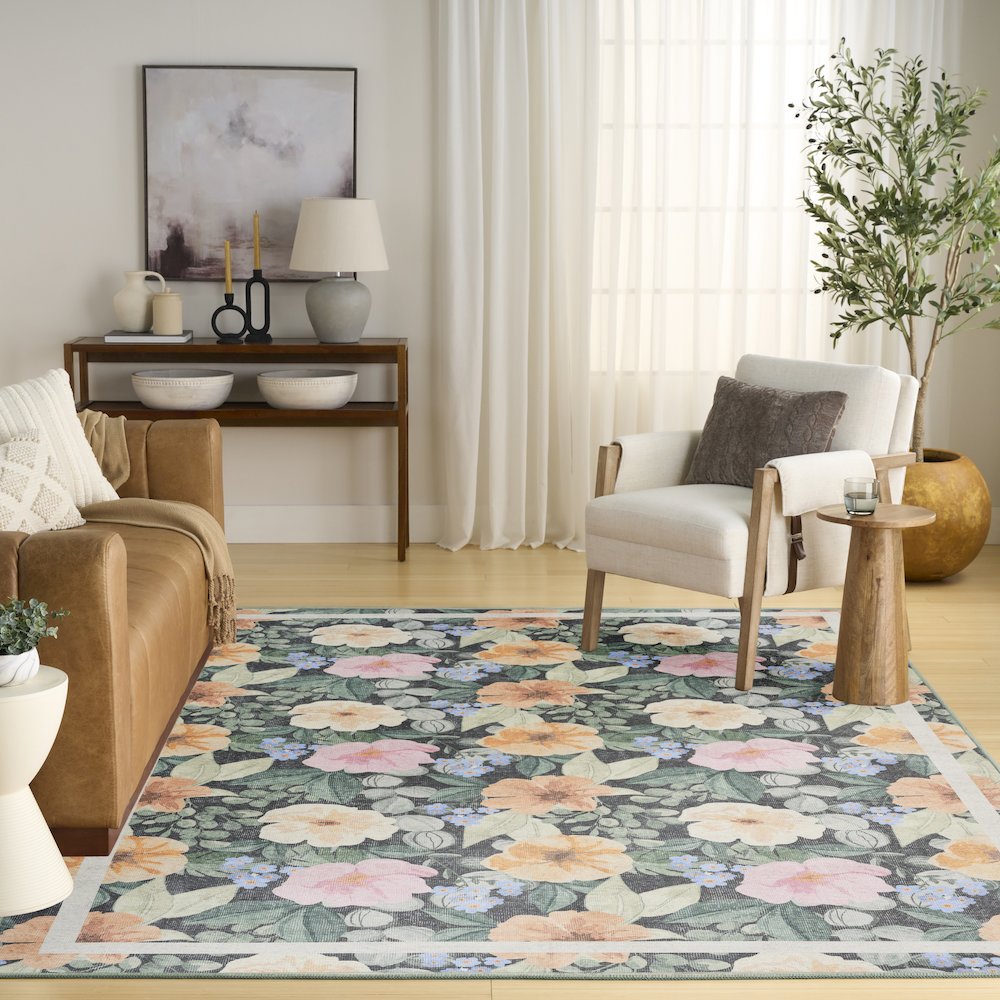 Nourison Home Botanical Washables Area Rug. Picture 9