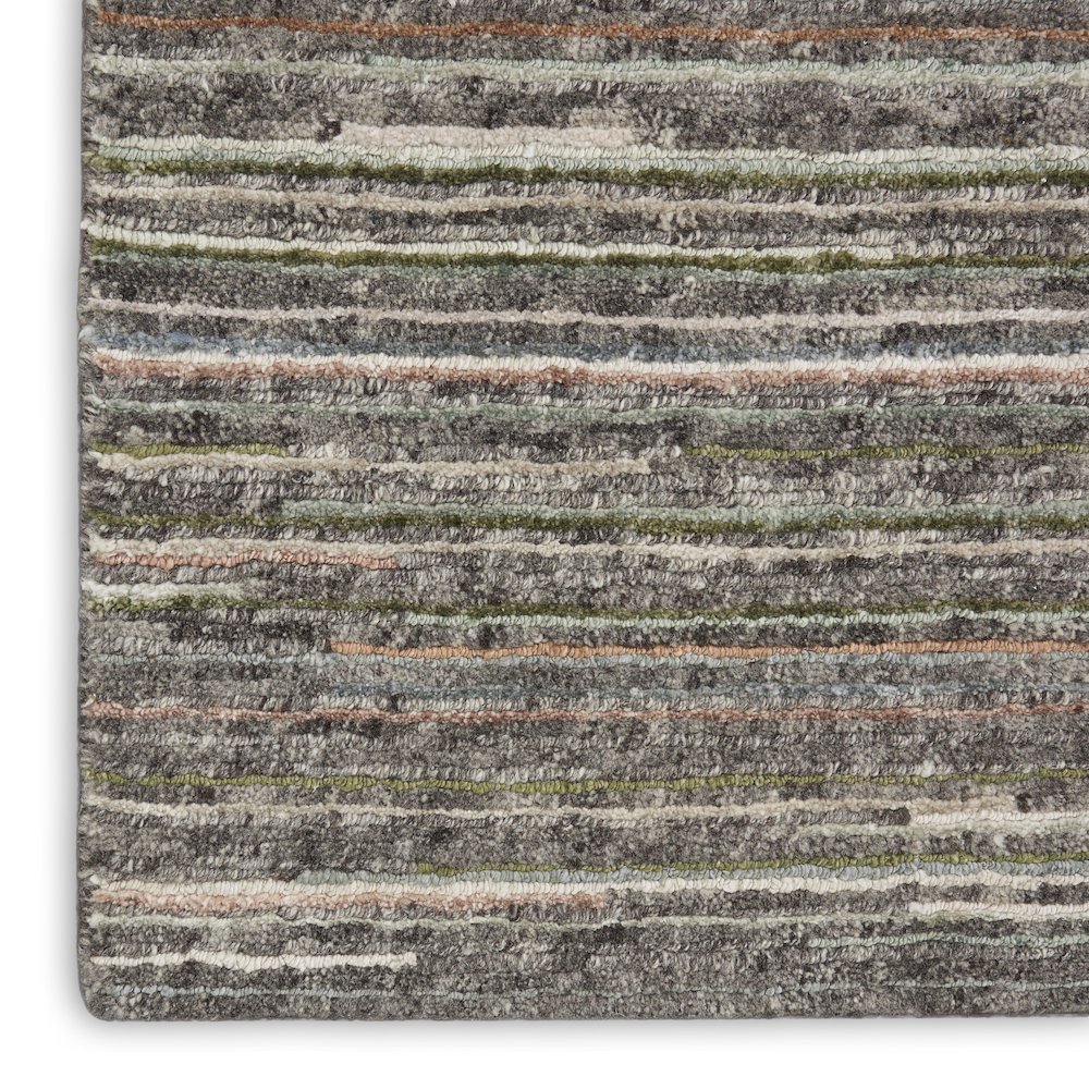 Nourison Plateau Area Rug, Grey/Green, 8'6" x 11'6", PAE01. Picture 5