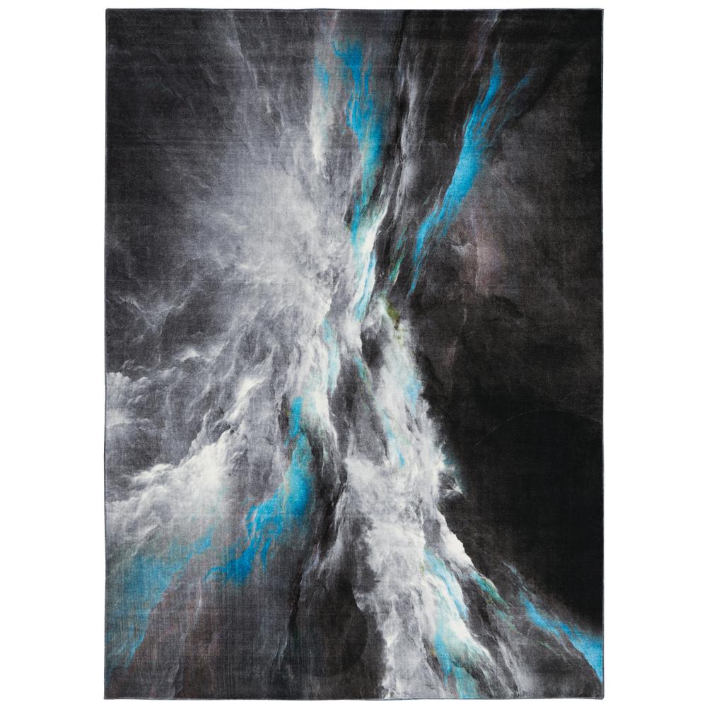 Nourison Le Reve Area Rug, Charcoal/Multicolor, 4' x round, LER06. Picture 1