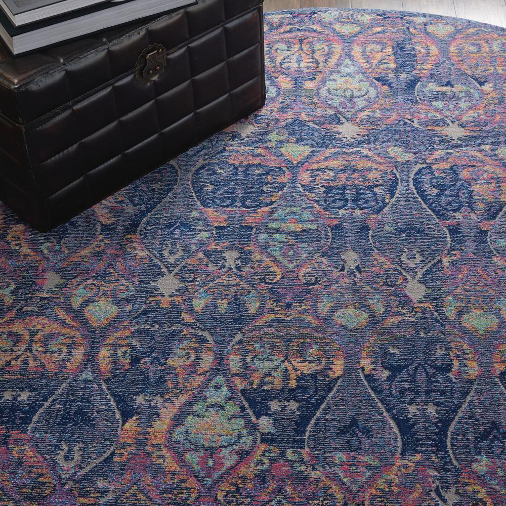 Bohemian Round Area Rug, 4' x Round. Picture 8
