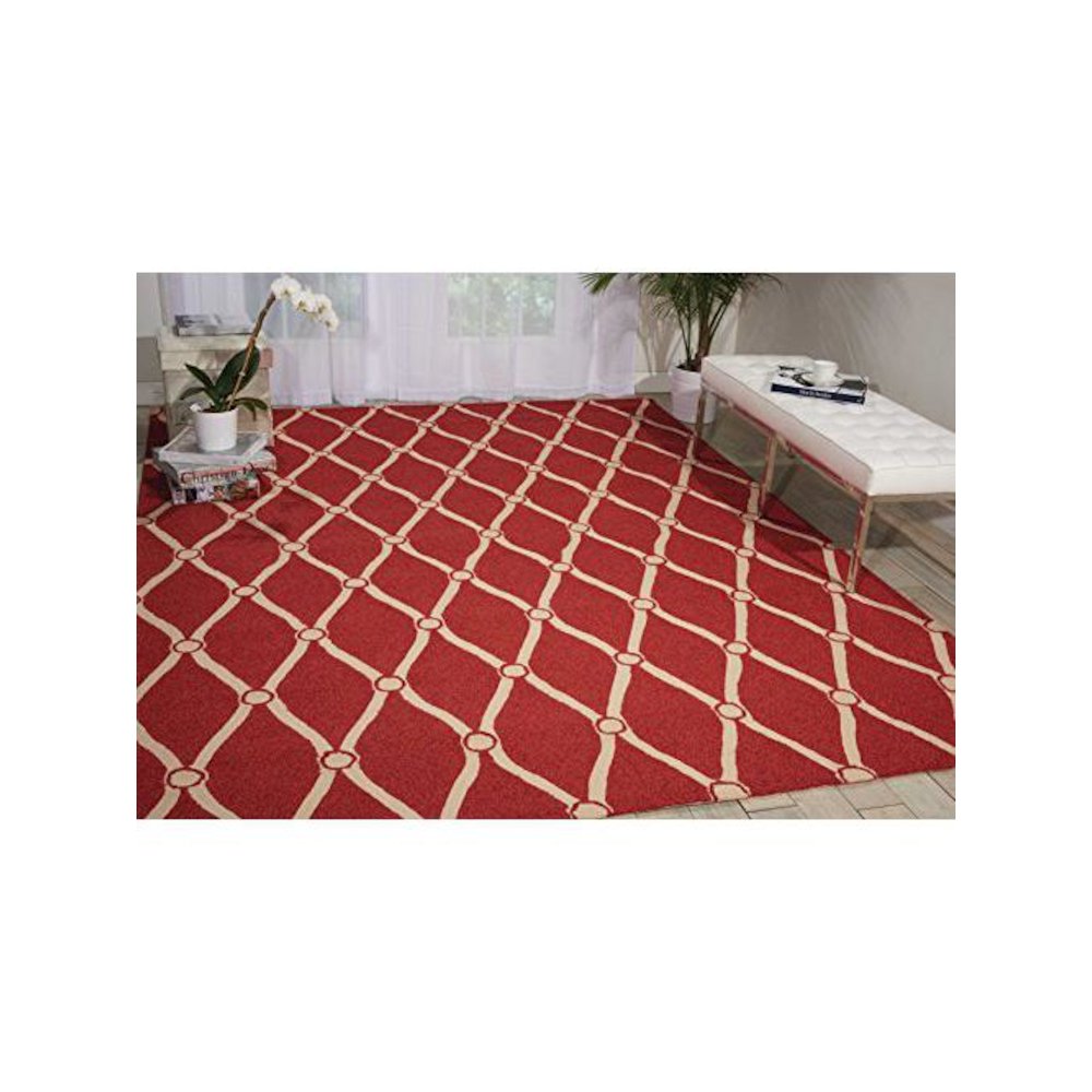 Portico Red Indoor/Outdoor Area Rug. Picture 1