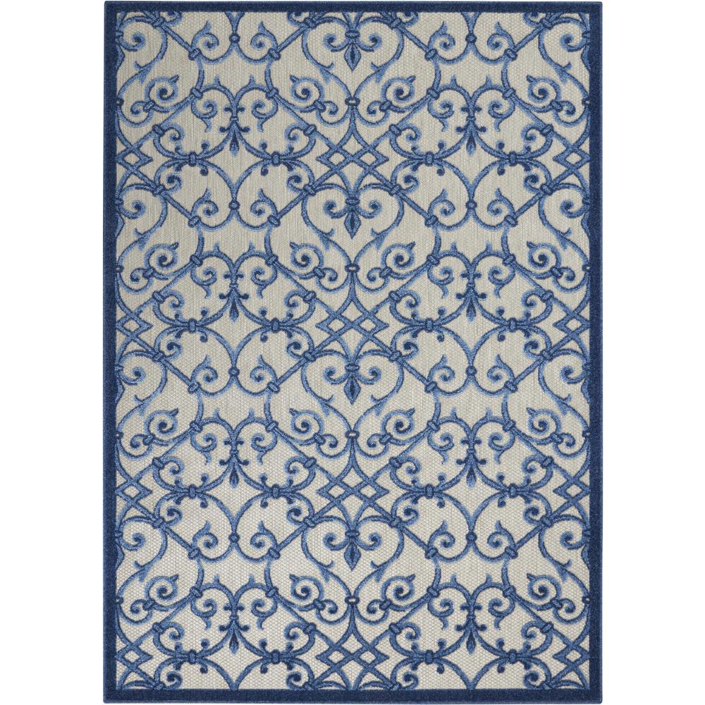 Aloha Area Rug, Grey/Blue, 3'6" x 5'6". Picture 1