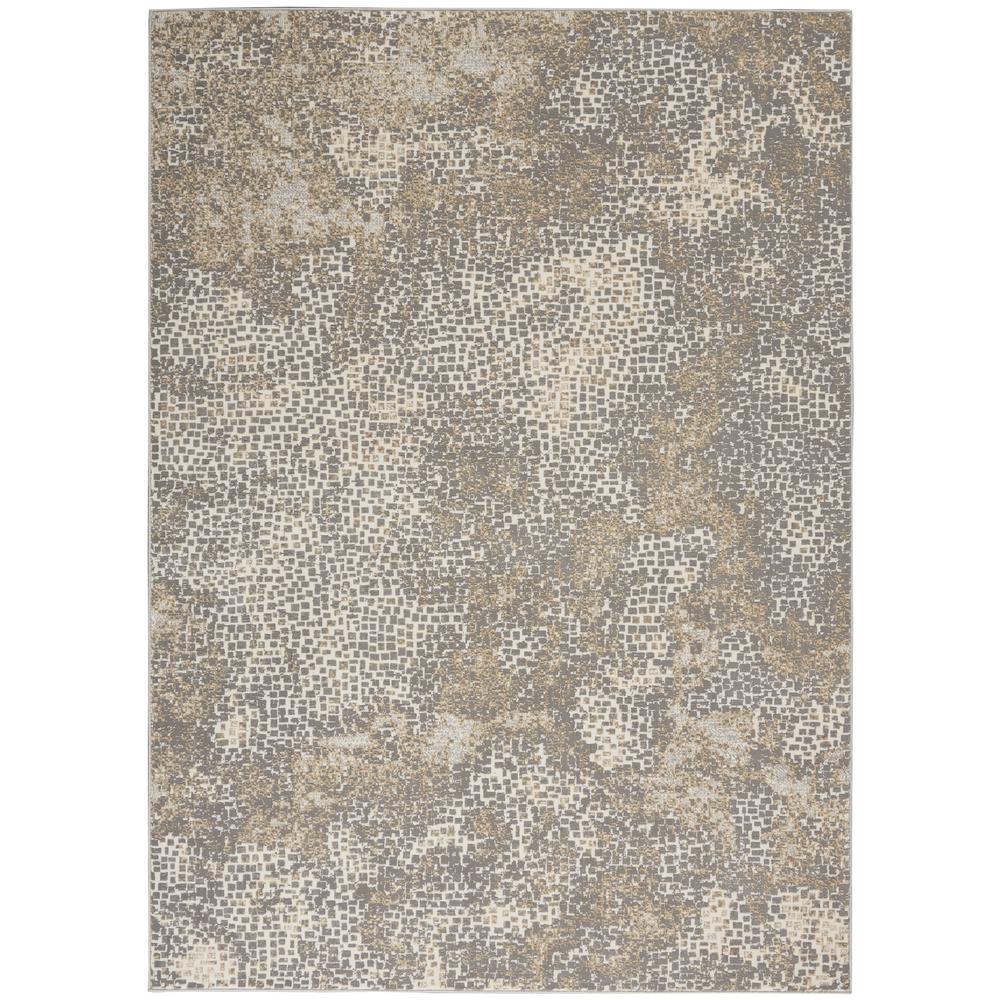 Michael Amini MA90 Uptown Area Rug, Beige/Grey, 4' x 6', UPT02. Picture 1