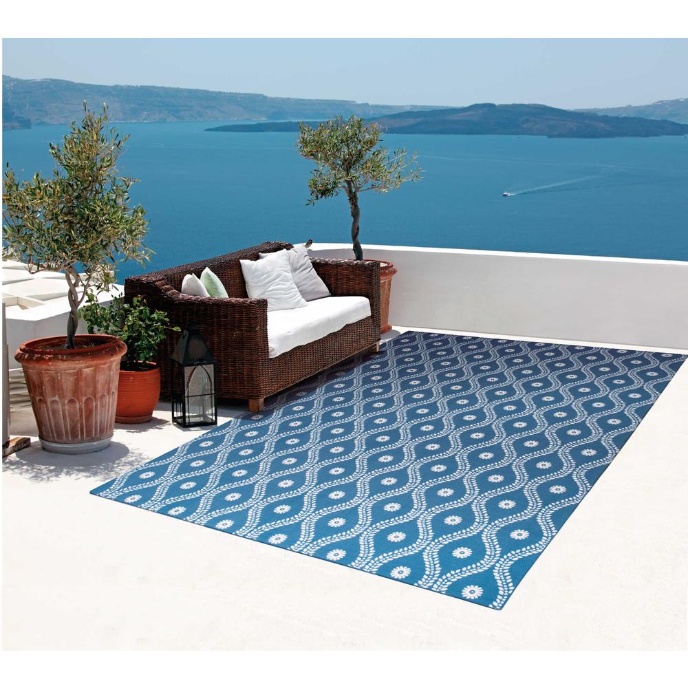 Home & Garden Area Rug, Navy, 4'4" x 6'3". Picture 2