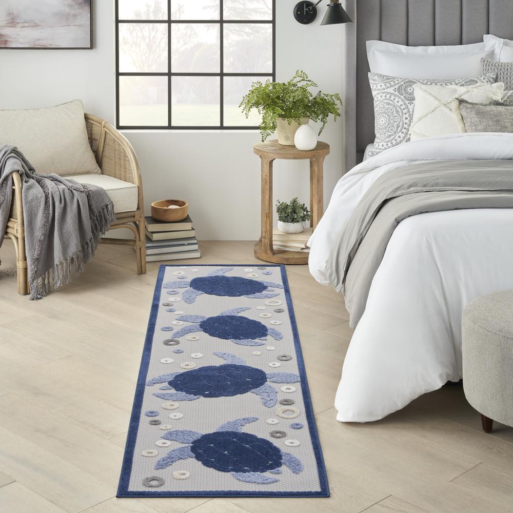 Coastal, Nautical & Beach Runner Area Rug, 6' Runner. Picture 2