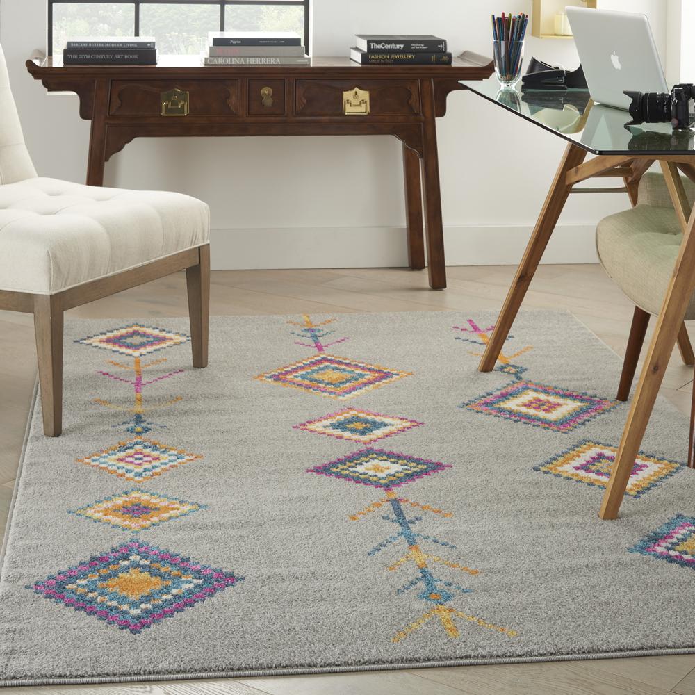 Rectangle Bohemian Machine Made Area Rug. Picture 2