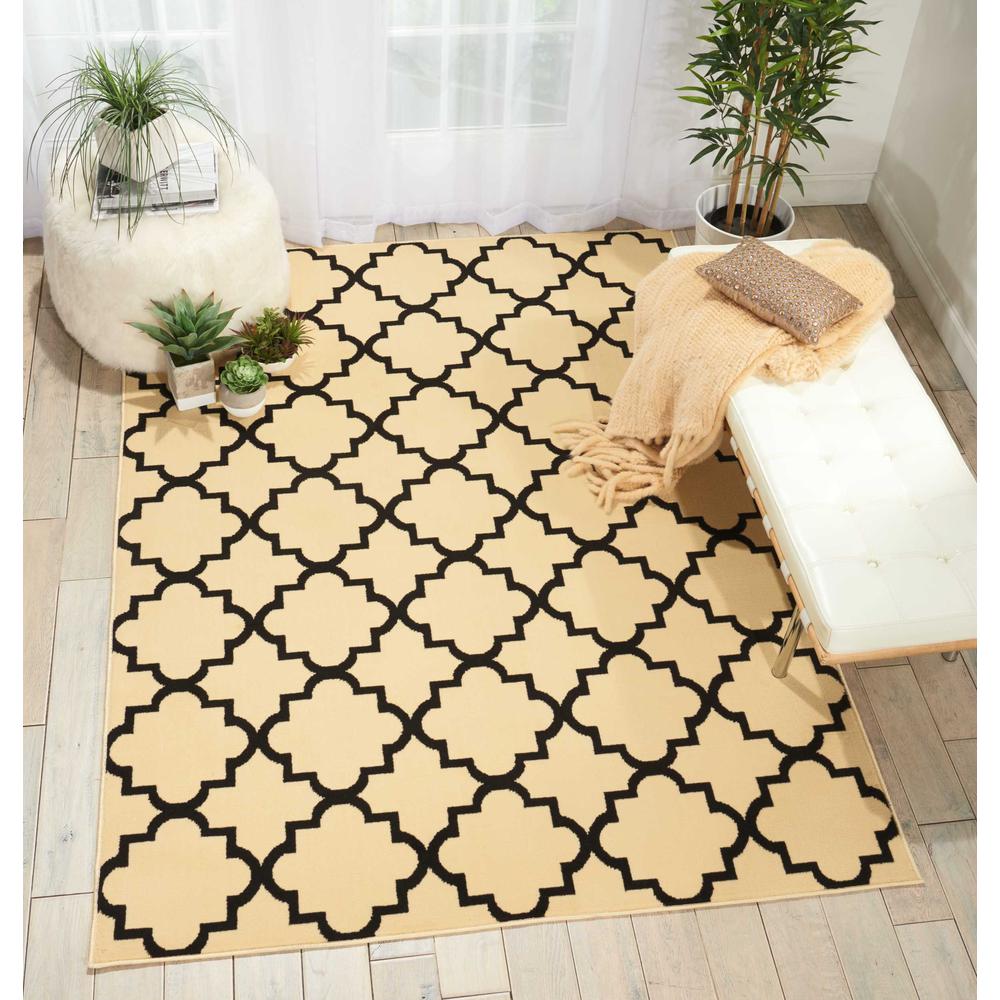Grafix Area Rug, Cream/Black, 5'3" x 7'3". Picture 2