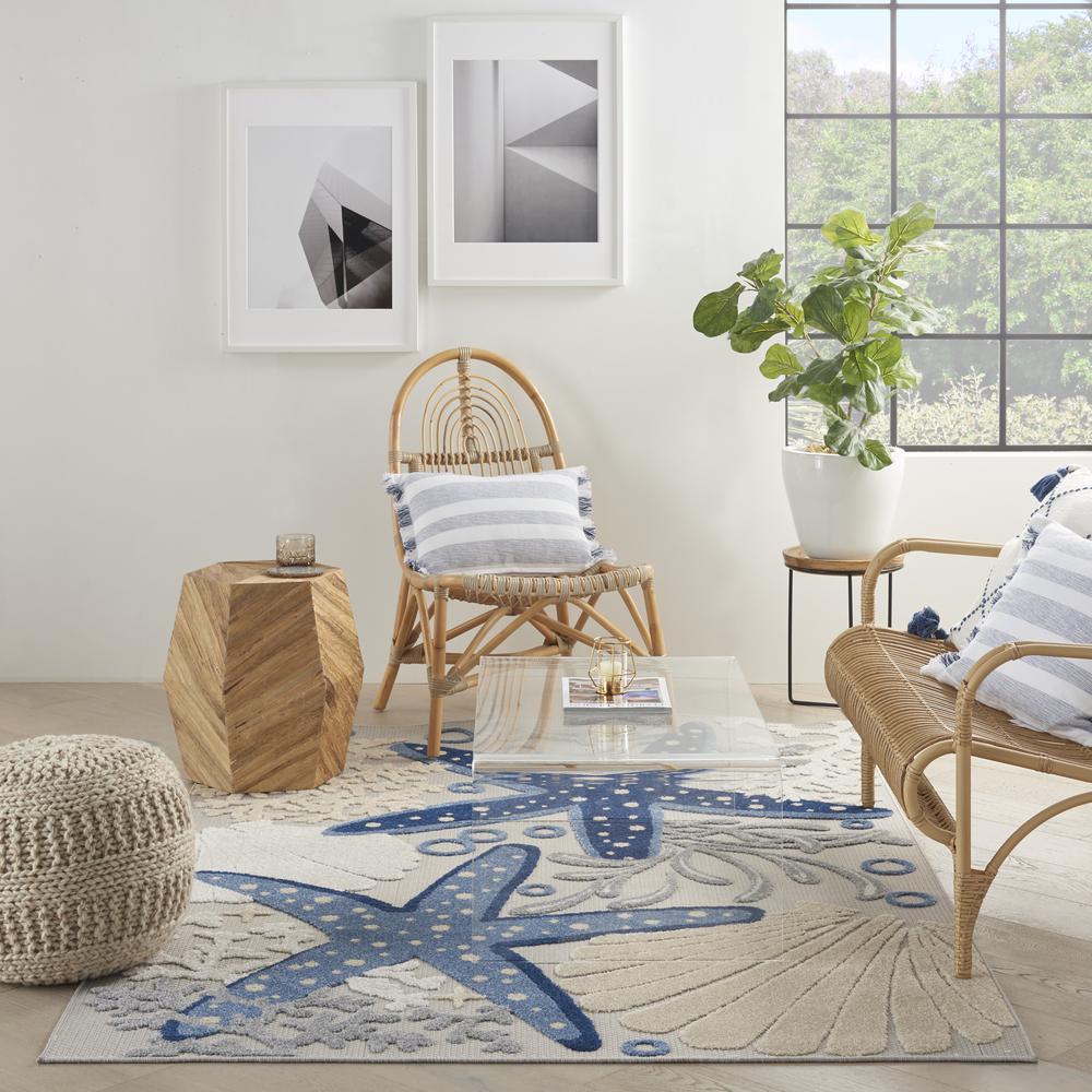 Coastal, Nautical & Beach Rectangle Area Rug, 5' x 8'. Picture 9