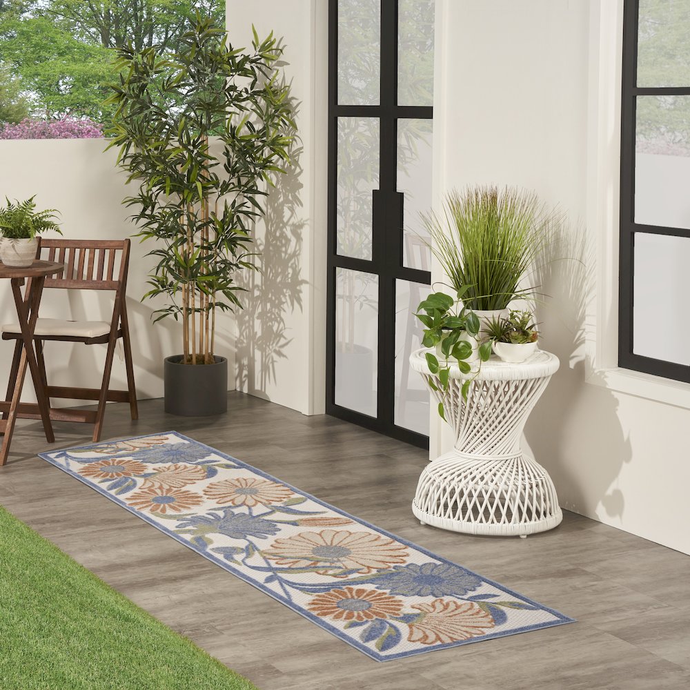 Aloha 2'3" x 8' Beige Multicolor Contemporary Rug. Picture 8