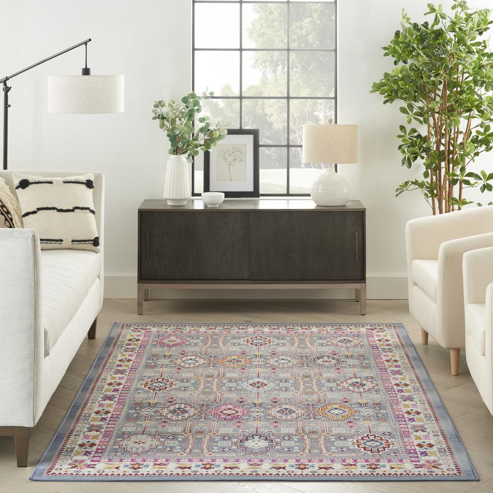 Bohemian Rectangle Area Rug, 4' x 6'. Picture 9
