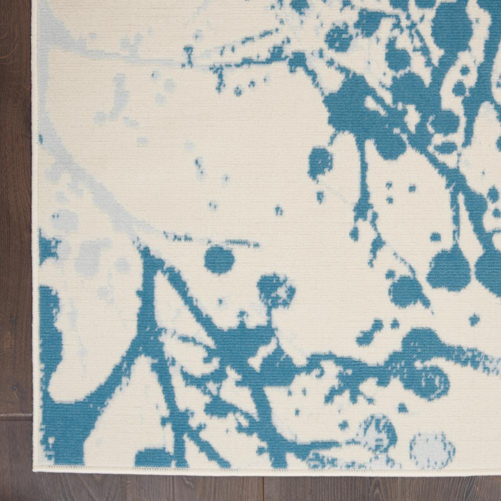 Jubilant Area Rug, Ivory/Blue, 4' x 6'. Picture 4