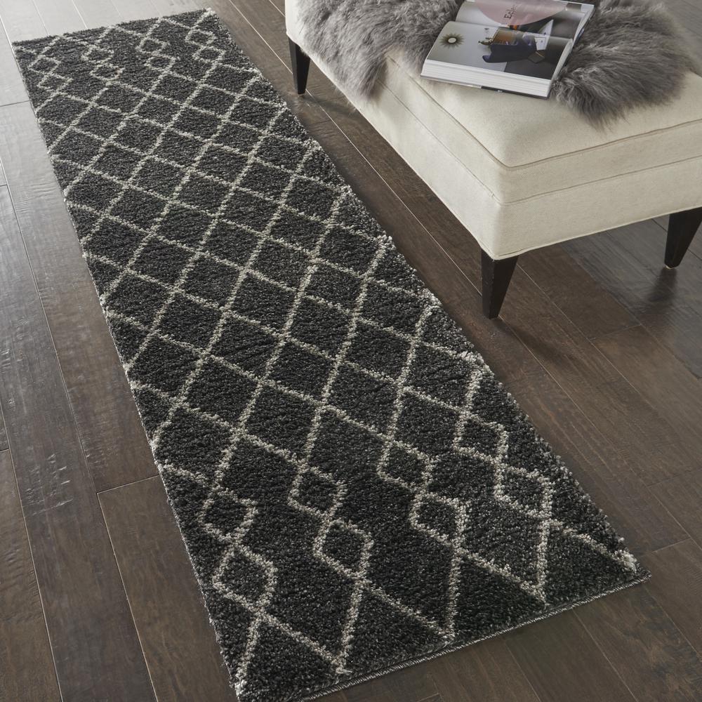 Nourison Home Geometric Shag Area Rug. Picture 2