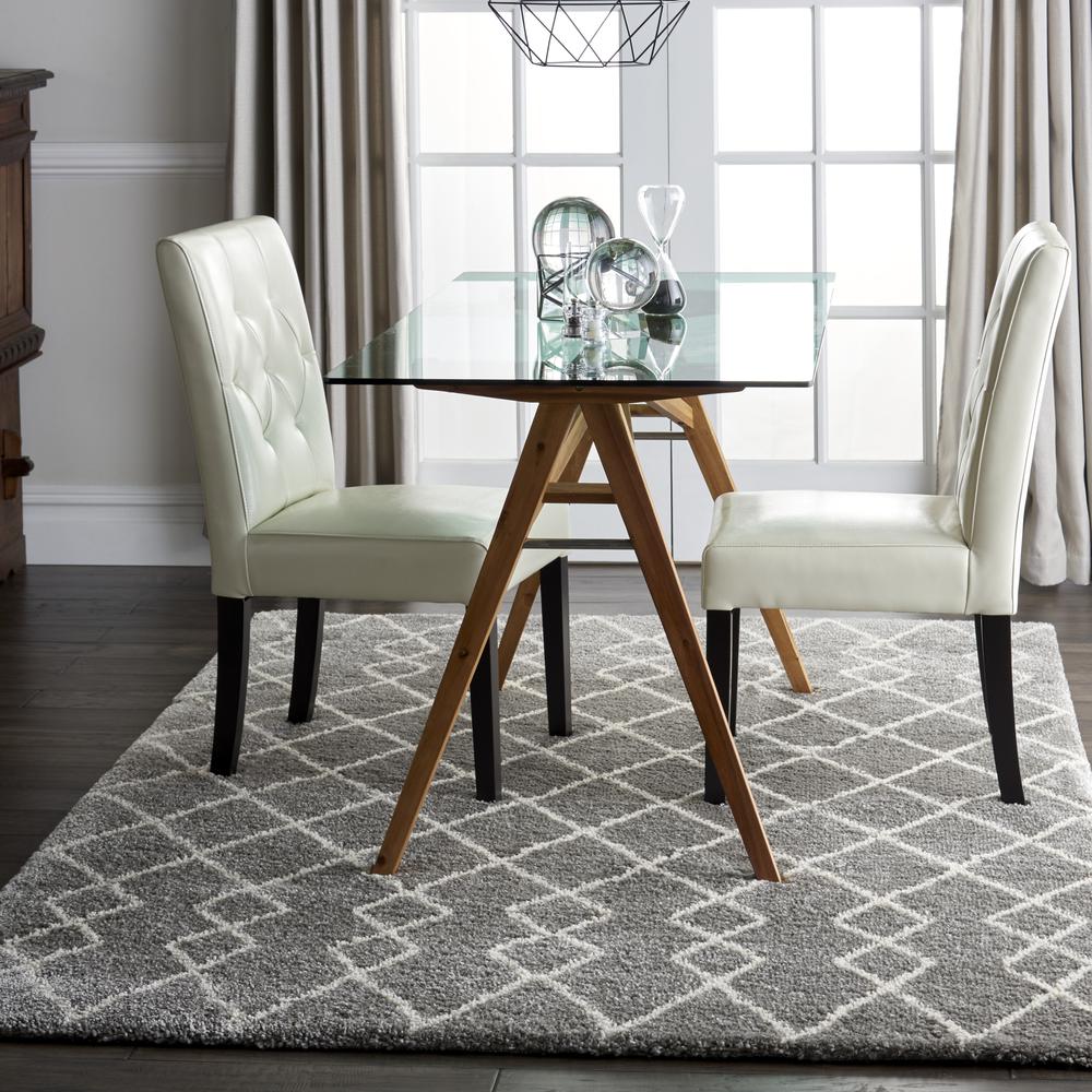 Nourison Home Geometric Shag Area Rug. Picture 9