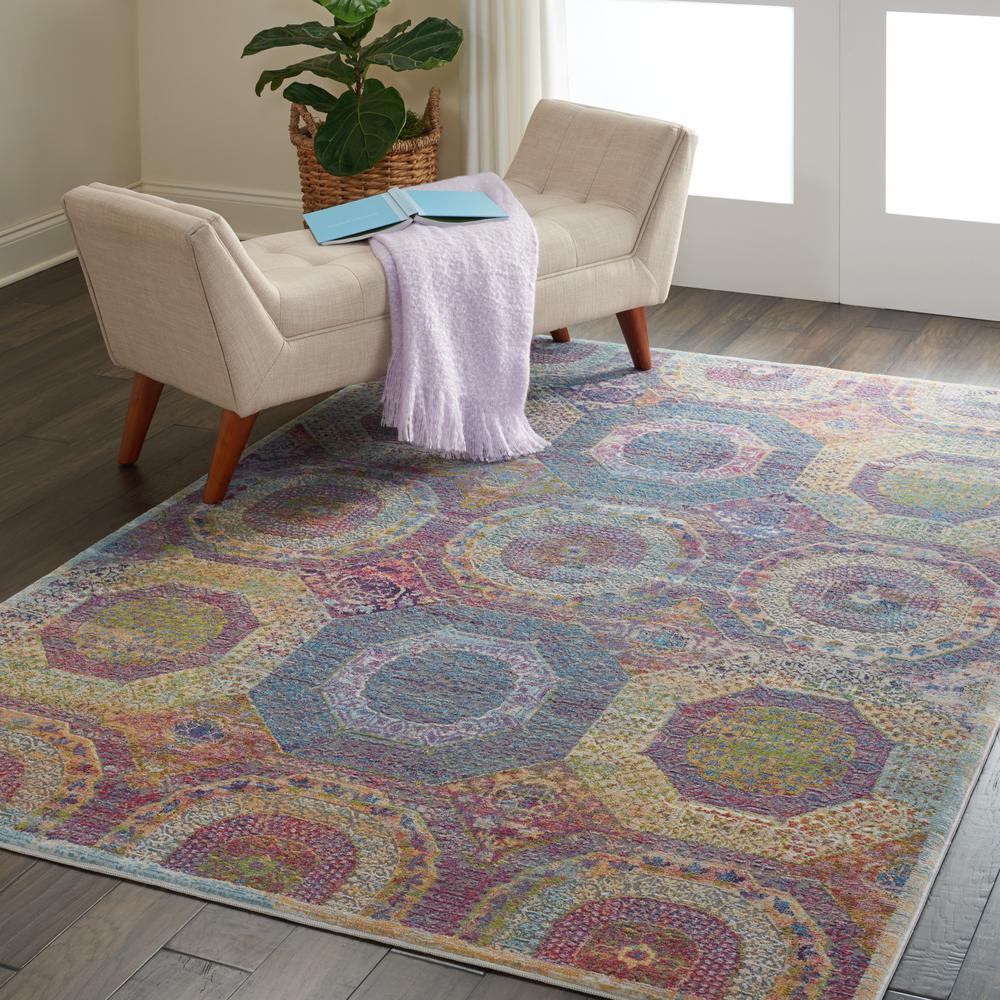 Bohemian Rectangle Area Rug, 4' x 6'. Picture 9