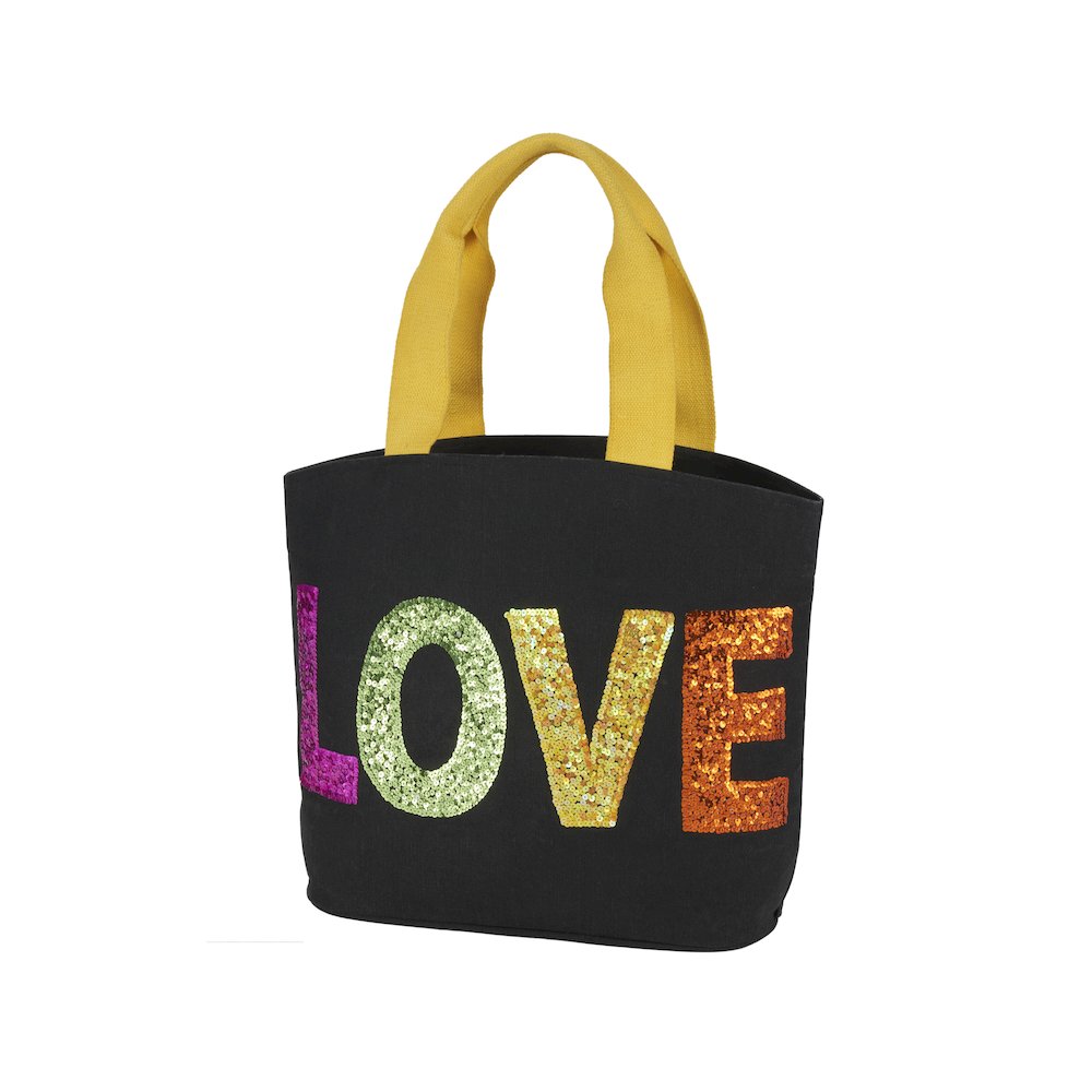 Handbags & Crossbody Sequin Love, Black. Picture 3