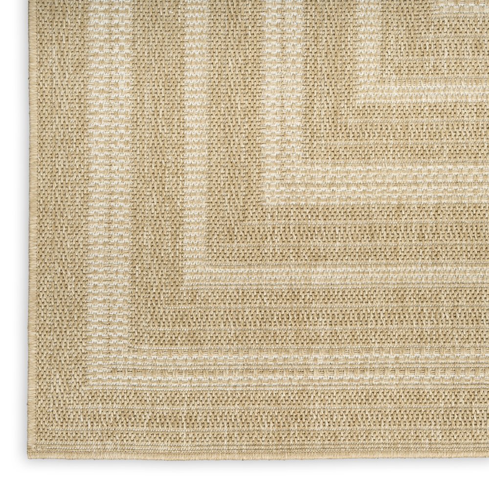 Tulum 9' x 12' Taupe Ivory Outdoor Rug. Picture 6