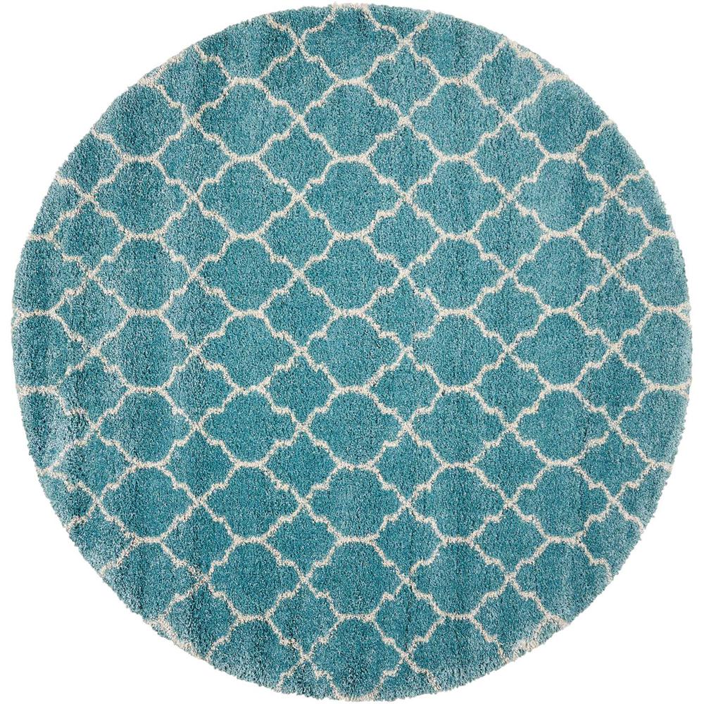 Amore Area Rug, Aqua, 7'10" x ROUND. Picture 1