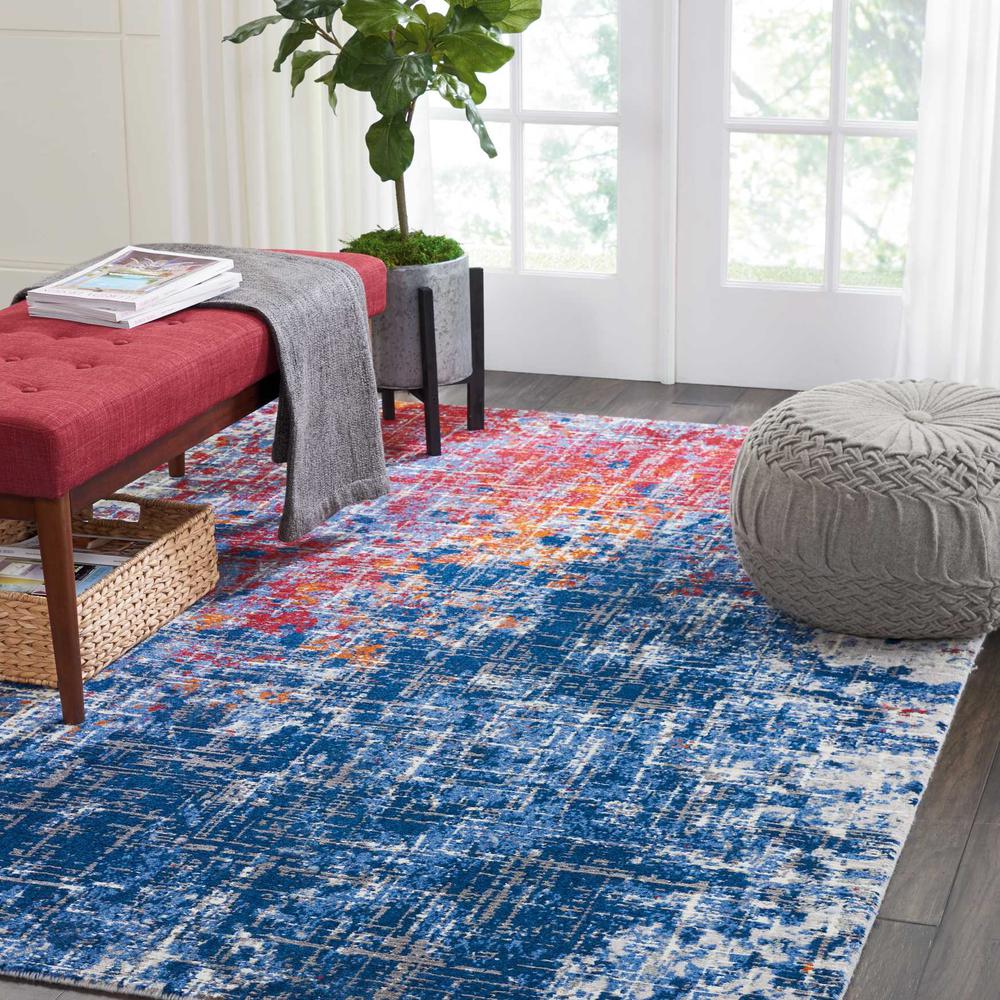 Twilight Area Rug, Red/Blue, 5'6" x 8'. Picture 2