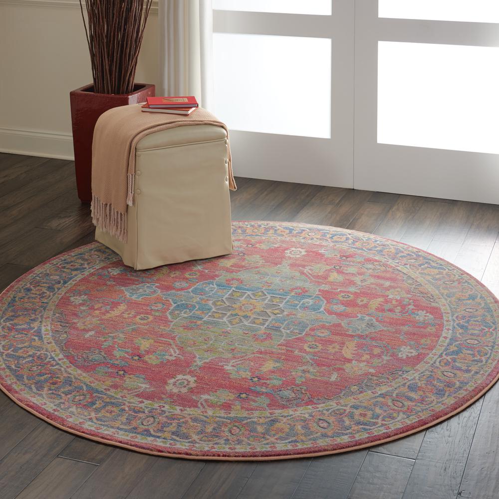 Vintage Round Area Rug, 6' x Round. Picture 10