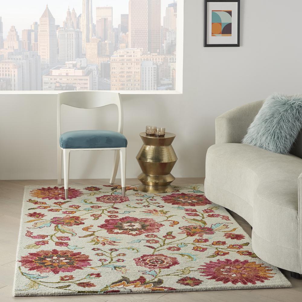 BAH04 Bahari Grey/Multi Area Rug- 5' x 7'. Picture 9