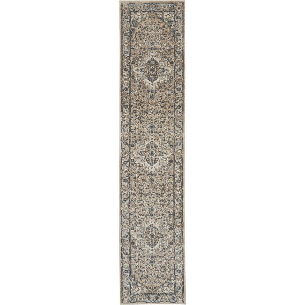 Nourison Quarry 2'2 x 12' Beige/Grey Area Rug. Picture 1