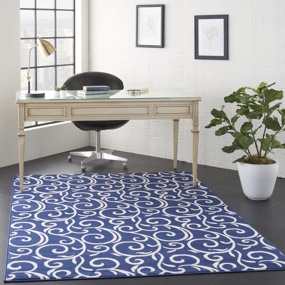 Grafix Area Rug, Navy, 5'3" x 7'3". Picture 9