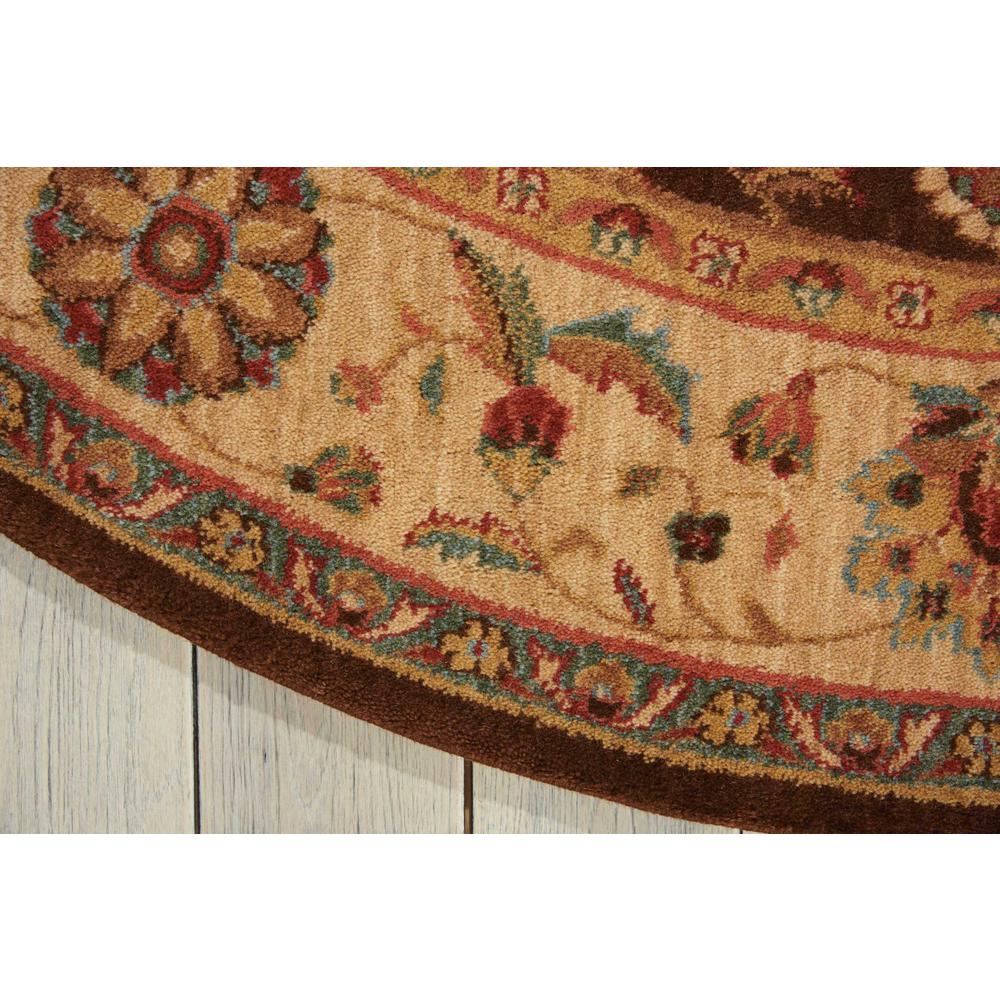 Round Traditional Machine Made Area Rug. Picture 3