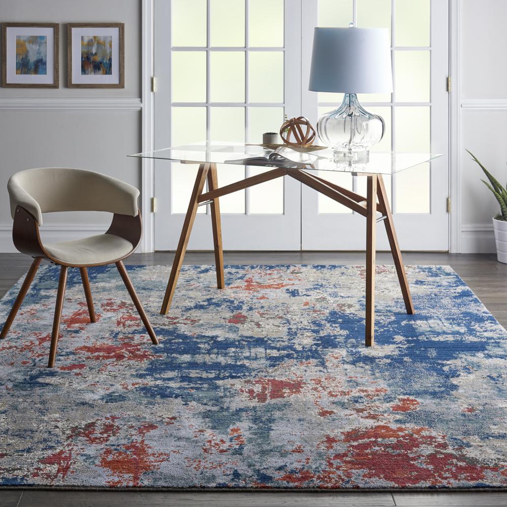 Artworks Area Rug, Navy/Brick, 8'6" x 11'6". Picture 2