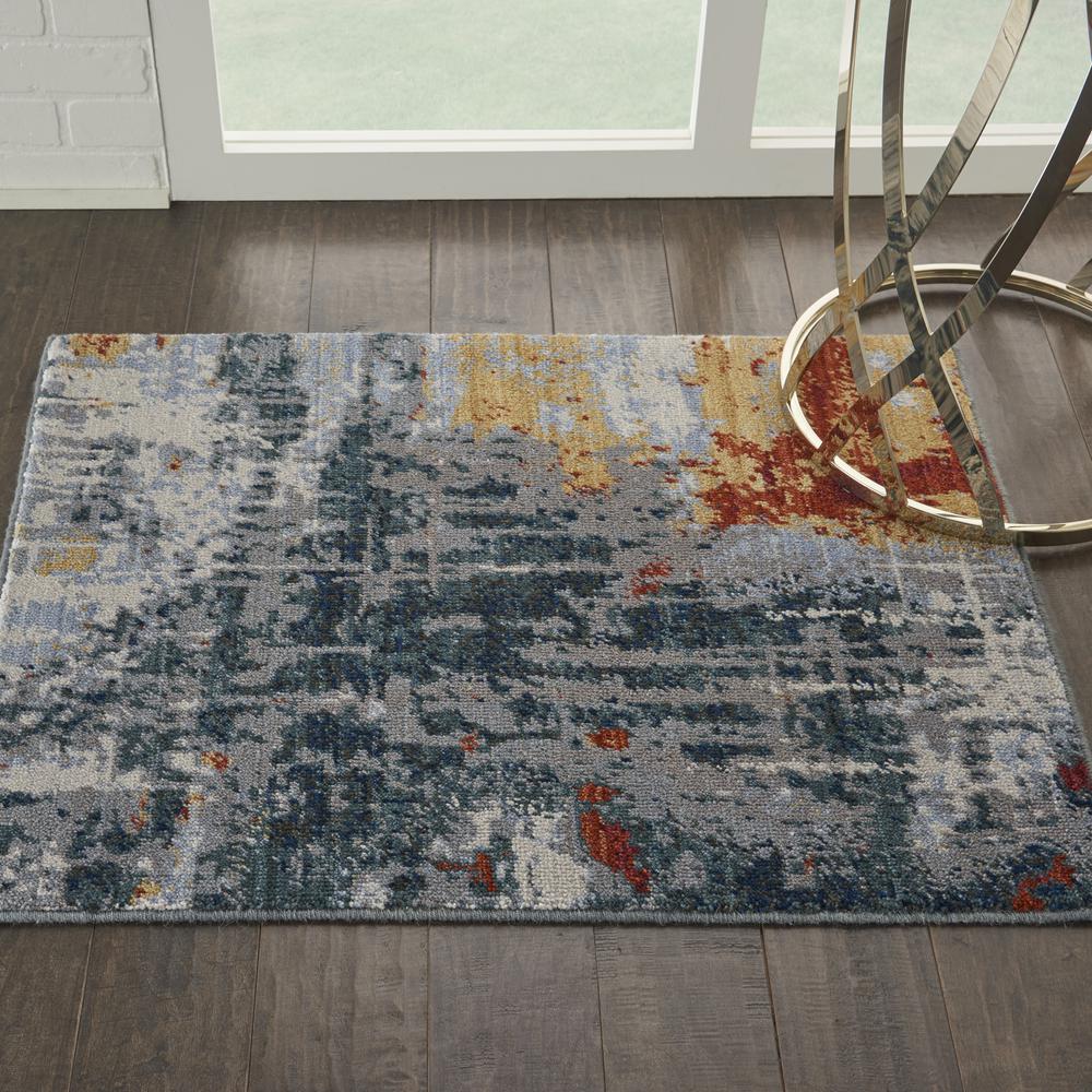 Nourison Artworks Area Rug, Slate/Brick, 2' x 3', ATW03. Picture 2
