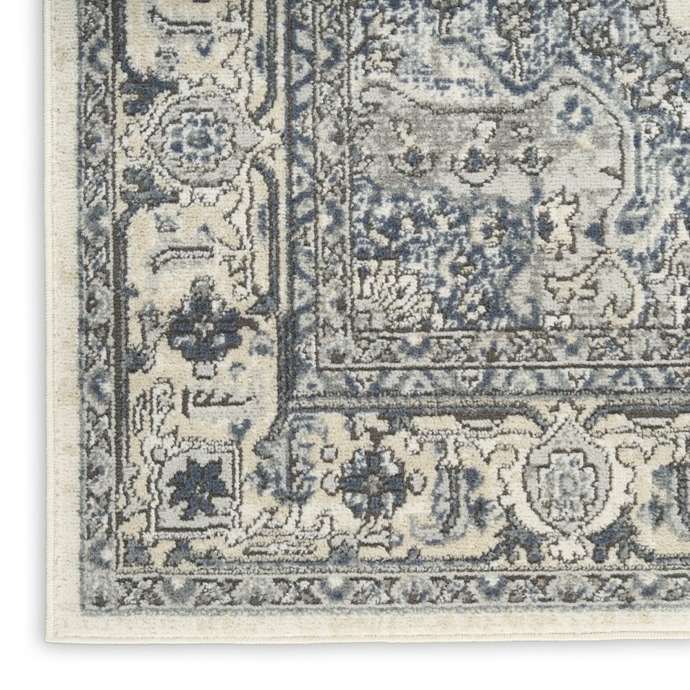 Concerto 7'10" x 9'10" Ivory Navy Vintage Indoor Rug. Picture 5