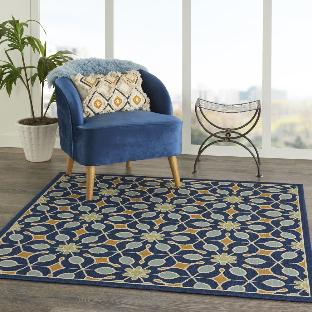 Caribbean Area Rug, Navy, 5'3" x SQUARE. Picture 9