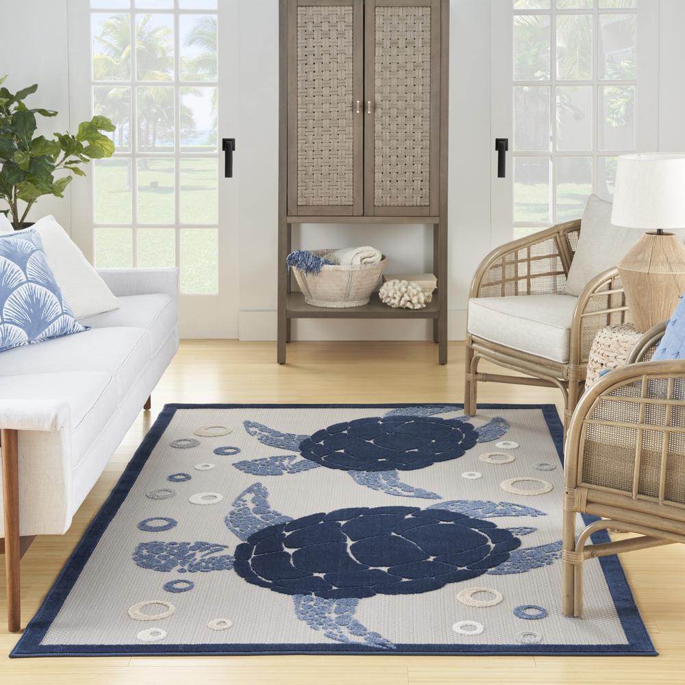 Coastal, Nautical & Beach Rectangle Area Rug, 5' x 8'. Picture 9