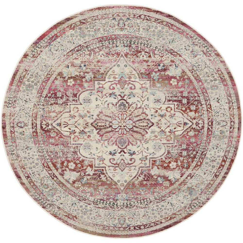 Vintage Round Area Rug, 6' x Round. Picture 1
