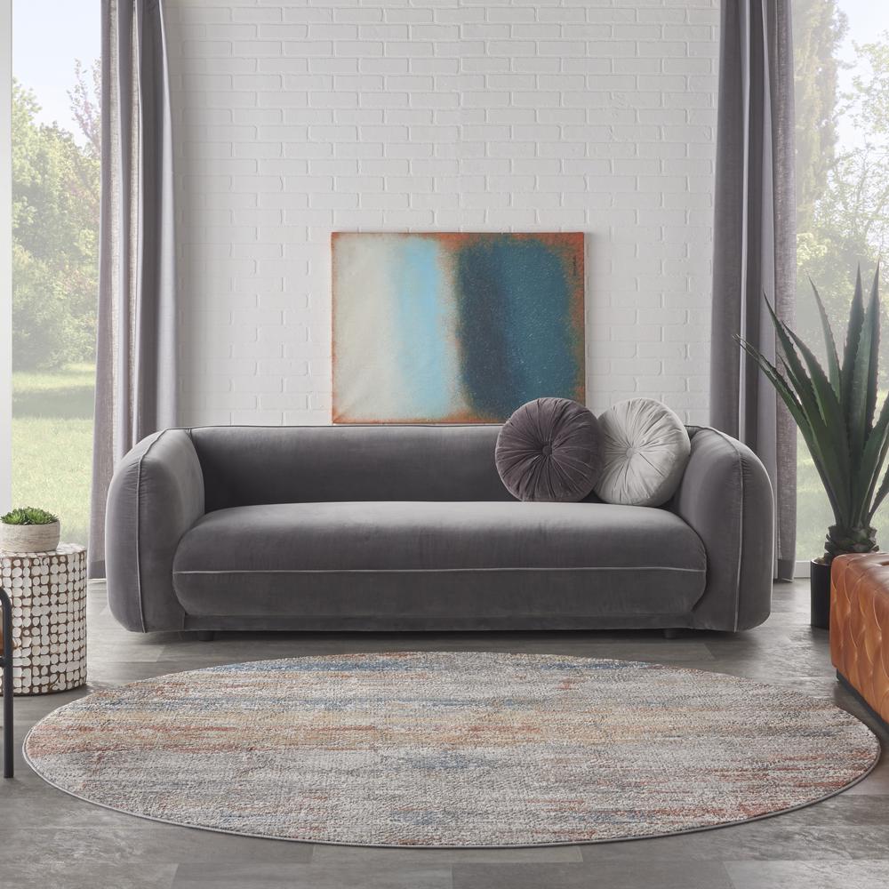 Modern Round Area Rug, 5' x Round. Picture 9
