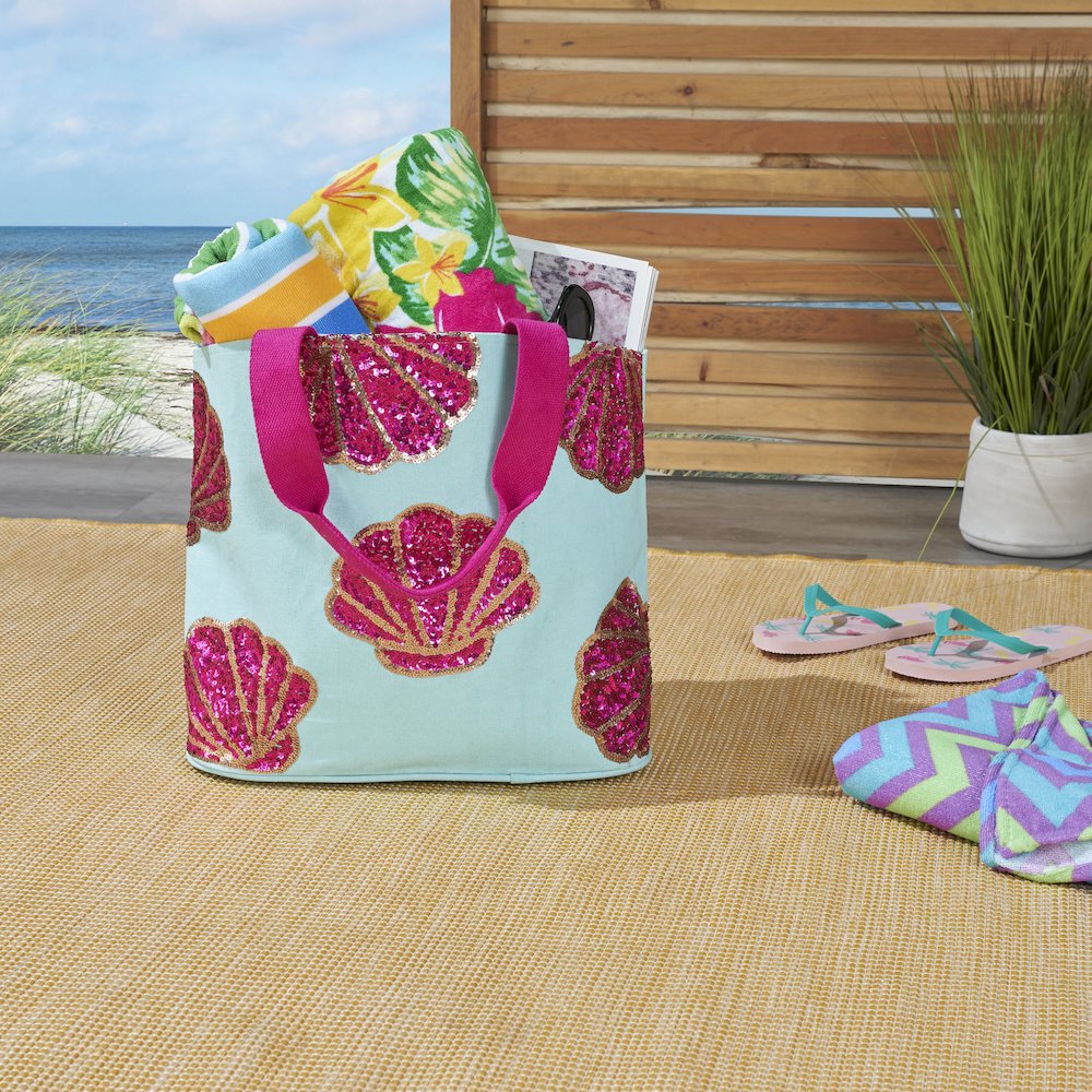 Handbags & Crossbody Sequin Shells, Turquoise. Picture 7