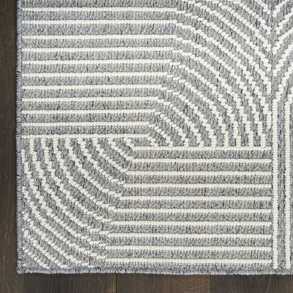 Textured Home 7'10" x 9'10" Charcoal Ivory Modern Indoor Rug. Picture 4