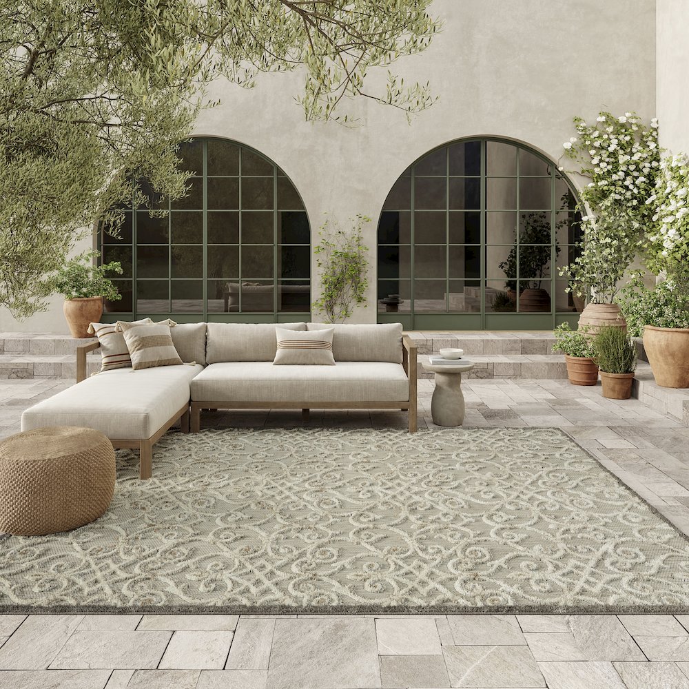 ALH21 Aloha Natural Area Rug- 9'6" x 13'. Picture 8