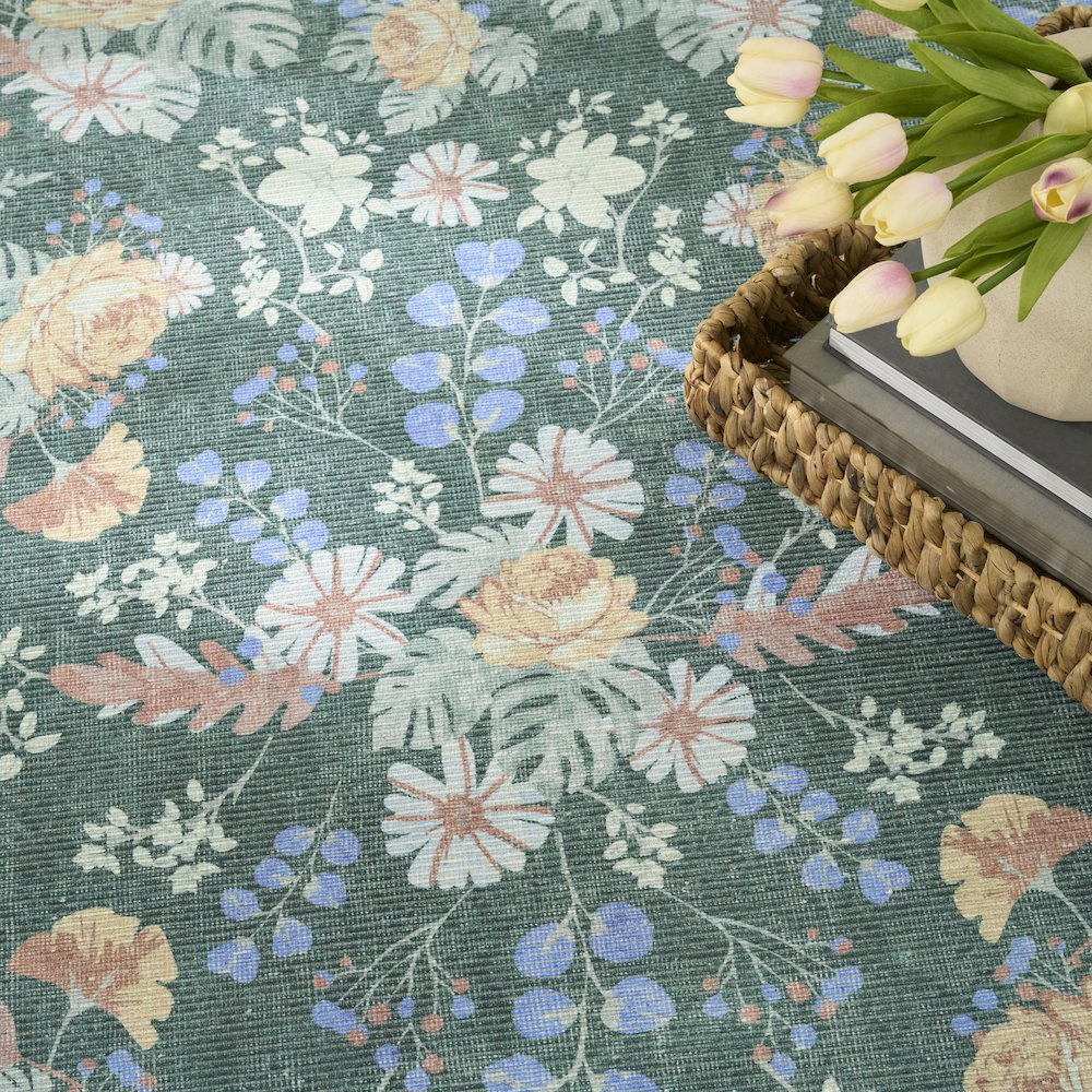 Nourison Home Botanical Washables Area Rug. Picture 8