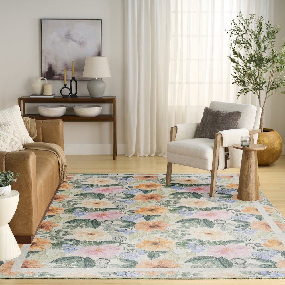 Nourison Home Botanical Washables Area Rug. Picture 9