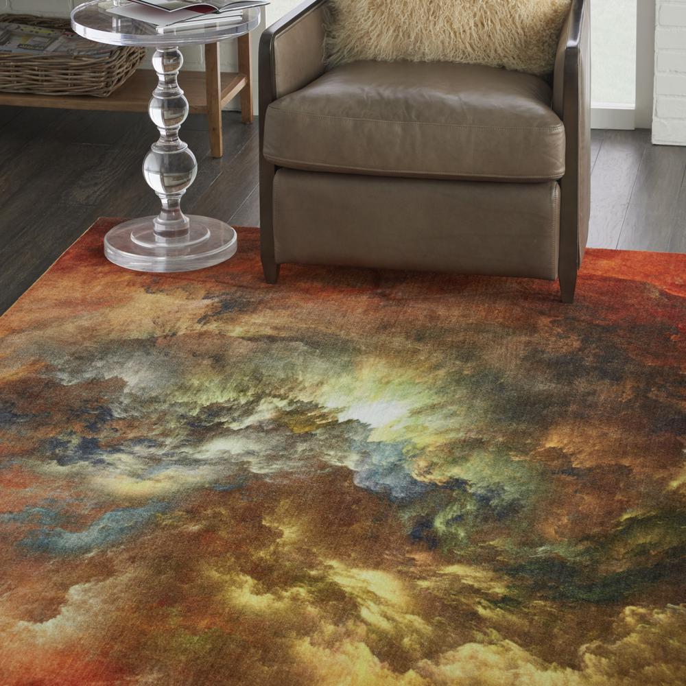 Nourison Le Reve Area Rug, Red/Multicolor, 7'10" x 9'10", LER07. Picture 8