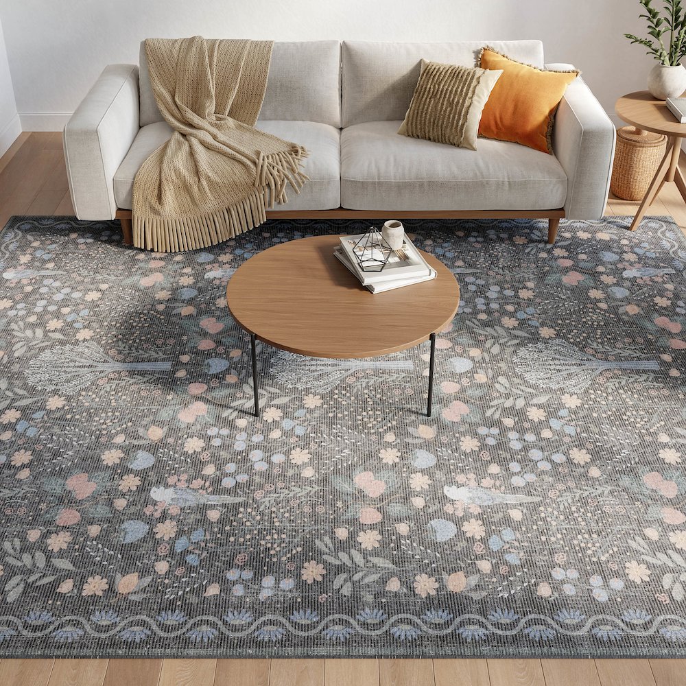 Nourison Home Botanical Washables Area Rug. Picture 9