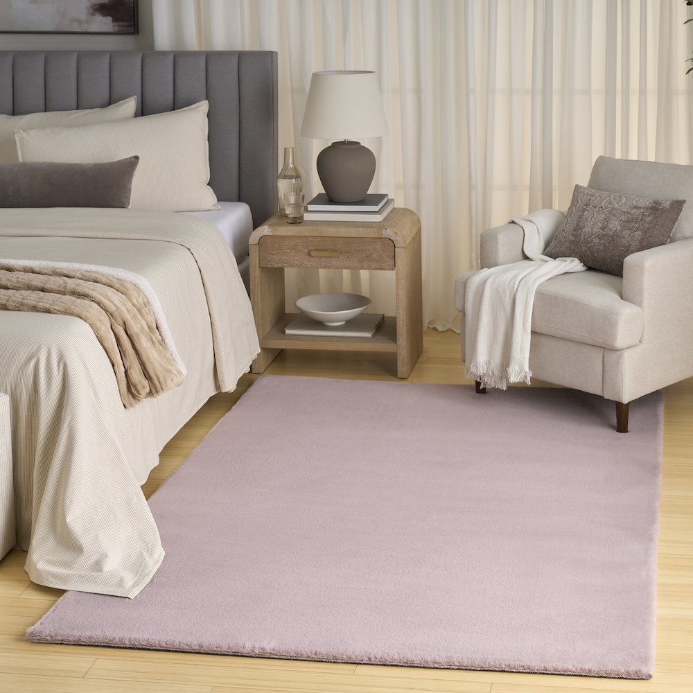 Nourison Home Soft Plush Rabbit Fur Area Rug. Picture 2