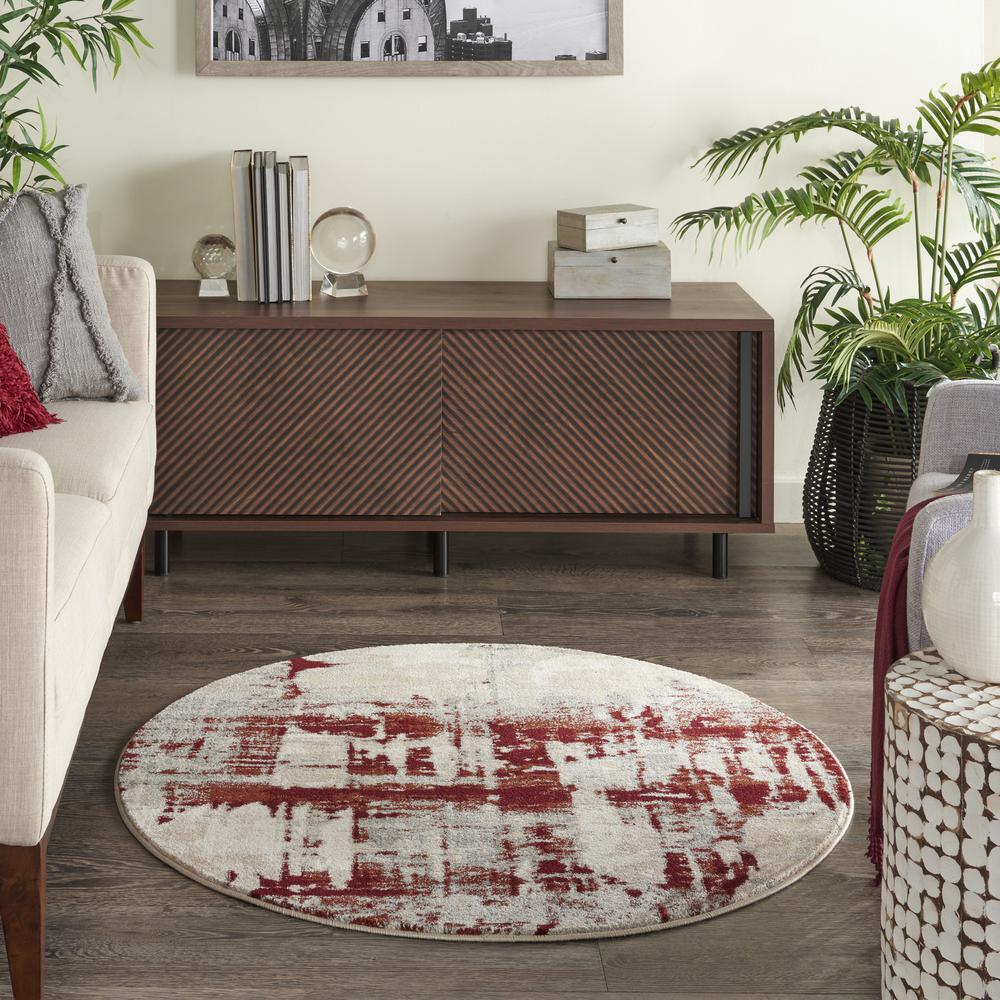 Modern Round Area Rug, 4' x Round. Picture 9