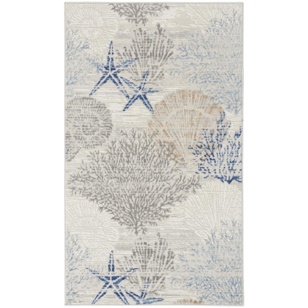 Coastal, Nautical & Beach Rectangle Area Rug, 2' x 3'. Picture 1