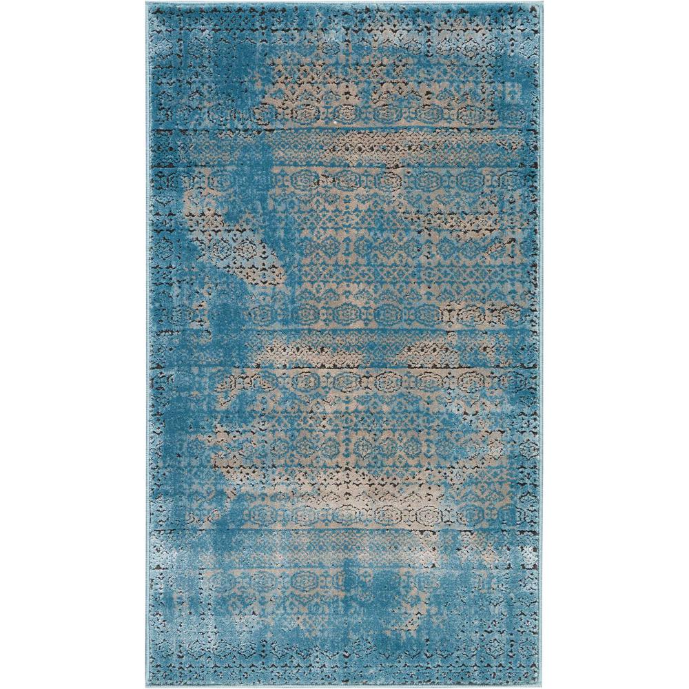 Karma Area Rug, Blue, 2'2" x 3'9". Picture 1