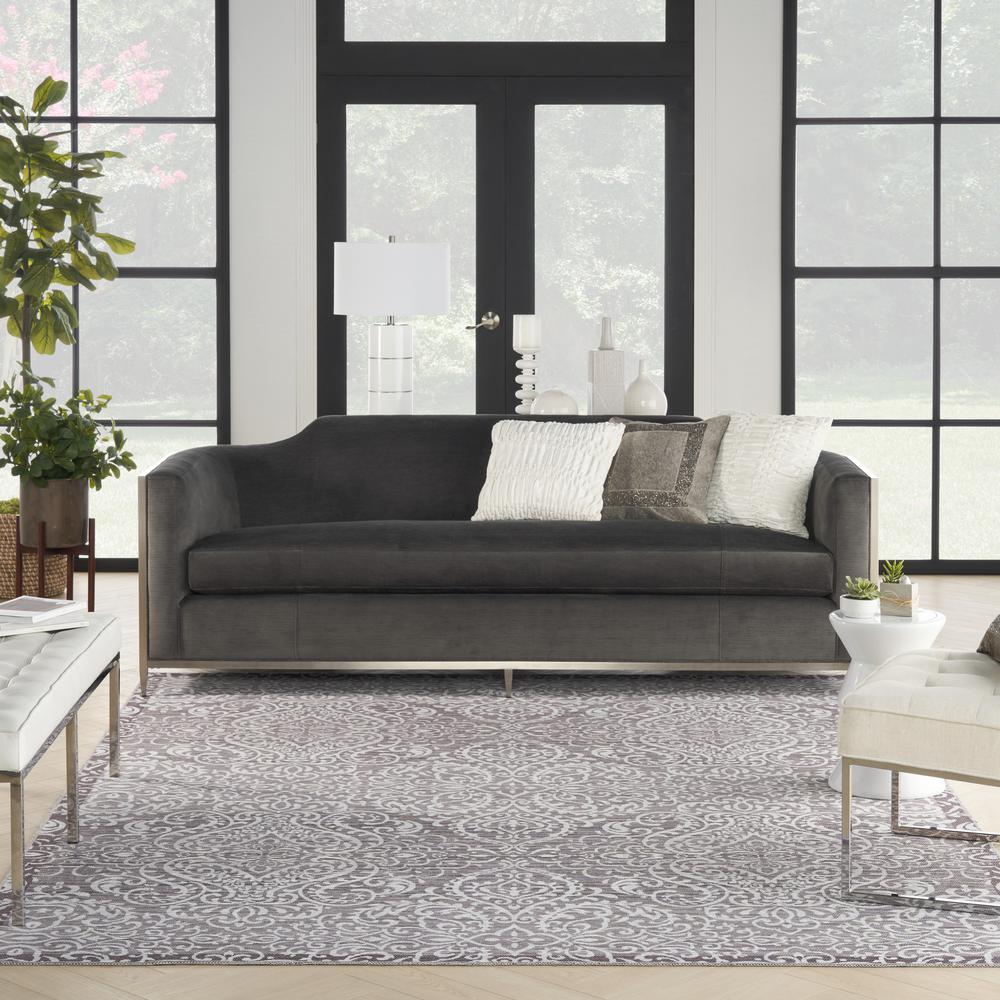 Waverly Washables Collection 7'10 x 9'10 Stone Area Rug. Picture 9