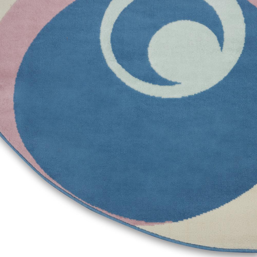Grafix Area Rug, Blue Multicolor, 8'XROUND. Picture 5