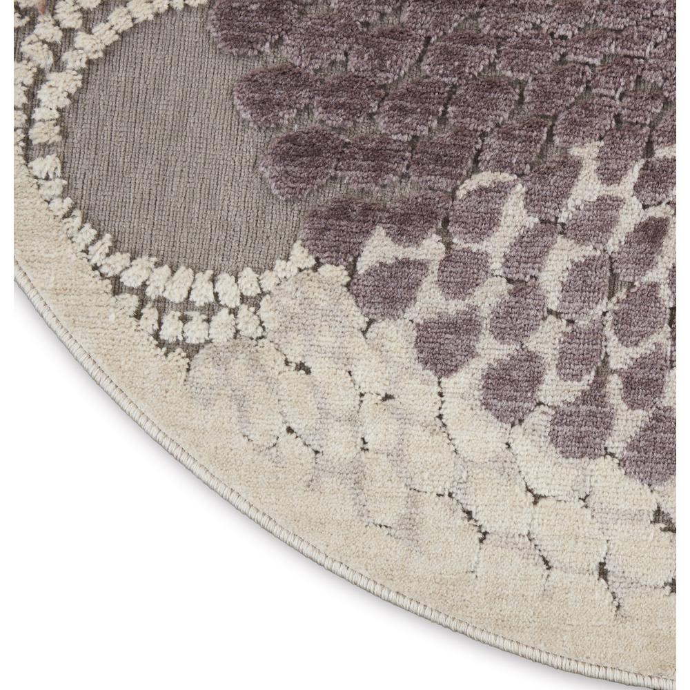 Graphic Illusions Area Rug, Grey, 5'3" x ROUND. Picture 4